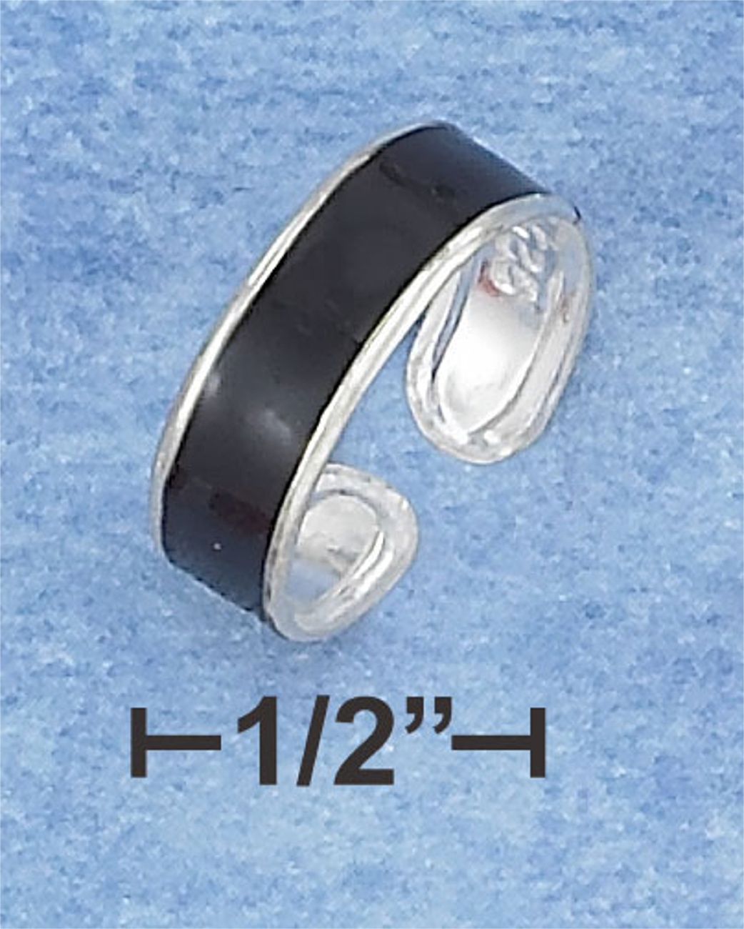 Black Enameled Toe Ring Black Enameled Toe Ring