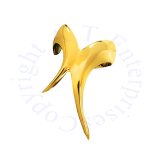 Gold Vermeil Left Only Double Fang Design Ear Cuff