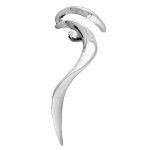 Left Only Flame Wiggle Wave Ear Cuff