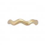 14kt Gold Plated Lightly Wavy Thin Band Adjustable Toe Ring