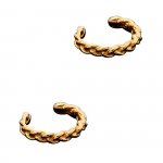 Gold Vermeil Left Or Right Small Braided Band Outer Ear Cuff