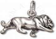 3D Stalking Male Lion Charm With Large Mane