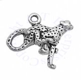 3D Pouncing Cheetah Charm With Curved Tail
