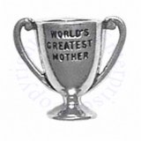 3D World's Greatest Mom World Cup Trophy Charm