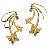 Pierceless Left And Right Two Butterfly Ear Cuff