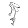 Pierceless Left Only Small Dolphin With Cubic Zirconia Ear Cuff