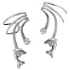 Pierceless Left And Right Small Dolphin With Cubic Zirconia Ear Cuff