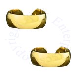 Gold Vermeil Pierceless Pair Left Or Right Plain Band Ear Cuffs
