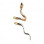 Vermeil Pierceless Right Open Mouthed Snake Ear Cuff Wrap