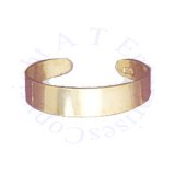 14kt Gold Plated 4mm Plain Band Adjustable Toe Ring