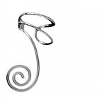 Left Only Spiral Wire Ear Cuff Wrap
