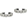 Sterling Silver Pierceless Left And Right Cubic Zirconia Tennis Band E