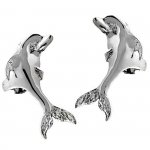 Left And Right Dolphin Ear Cuff Set