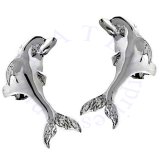 Left And Right Dolphin Ear Cuff Set