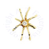 Single Gold Vermeil Cubic Zirconia Spider Ear Cuff