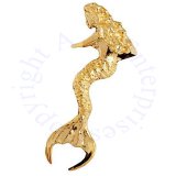 Left Only 14k Gold Vermeil Modest Mermaid With Long Hair Ear Cuff