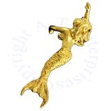 Left Only 14k Gold Vermeil Exposed Mermaid With Medium Hair Ear Cuff