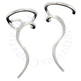 Left And Right Dainty Rolling Curves Ear Cuff Set
