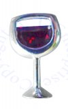 Sterling Silver Cubic Zirconia Glass Of Red Wine Pin