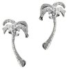 Left And Right Palm Tree Ear Cuff Set