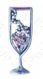Sterling Silver Zirconia Bubbly Champagne Cocktail Pin