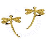 Gold Vermeil Left And Right Small Dragonfly Ear Cuff Set