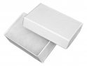 Small White Rectangle Cotton Filled Cardboard Jewelry Gift Box