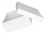 Medium Sized Square White Cotton Filled Cardboard Jewelry Gift Box