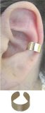 Gold Filled Nonpiercing Medium Width Hammered Plain Band Ear Cuff