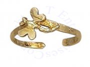 Gold Plated Dragonfly Toe Ring