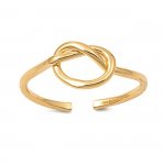 Adjustable Gold Vermeil Love Knot Wire Toe Ring