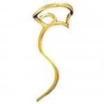 Left And Right Gold Vermeil Dainty Rolling Curves Ear Cuff Set