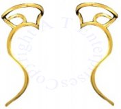 Left And Right Gold Vermeil Dainty Rolling Curves Ear Cuff Set