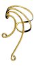 Gold Vermeil Left Only Long Wire Ear Cuff Attachable Loops