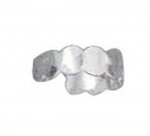 Adjustable 5mm Scallaped Pounded Hammered Toe Ring