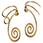 14kt Gold Vermeil Spiral Wire Ear Cuff Wrap Set
