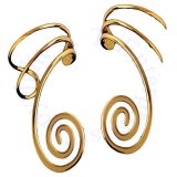 14kt Gold Vermeil Spiral Wire Ear Cuff Wrap Set