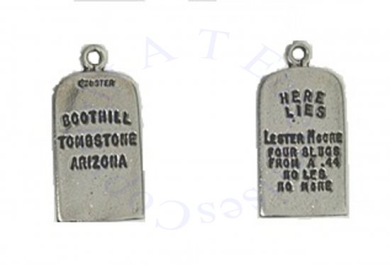 3D Lester Moore Tombstone Charm - Click Image to Close