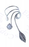 Sterling Silver Pierceless Left Only Ear Cuff Wrap Earring With Clear
