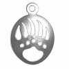 Large Thin Bear Claw Cut Out Charm