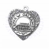 Heart With New Orleans Riverboat In Center Charm