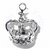 Ornately Decorated Anitiqued Royal Crown 3D Charm
