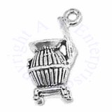 3D Old Time Cast Iron Pot Bellied Stove Charm
