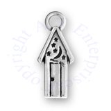 Small Outhouse With Crescent Moon And Stars Charm