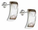 Mother Of Pearl Inlay Cuff Earrings