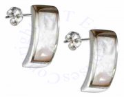 Mother Of Pearl Inlay Cuff Earrings
