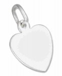 10mm Small Engraveable Flat Heart Charm