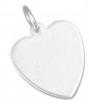 14mm Small Engraveable Flat Heart Charm