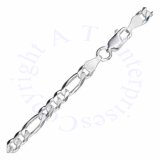 6mm Wide Figaro Chain Anklet Necklace Bracelet