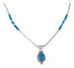 Lapis Heishi Beads Concho Pendant Choker Necklace